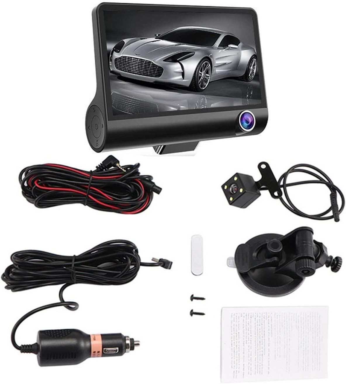 Cámara Carro Dvr Hd 3 Lentes Full HD